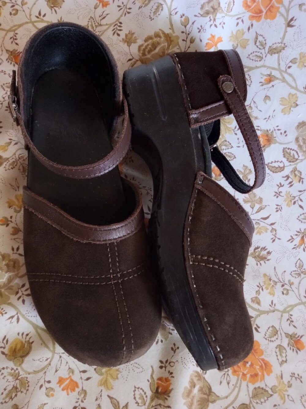 Dansko Brown Suede Clog Mary Janes 40